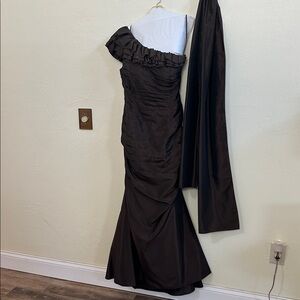 Jovani Elegant Brown Dress